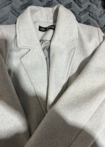 Gri Mini Kadın Palto KASiDE - Görsel 3