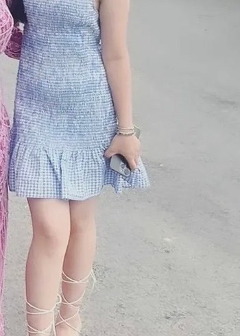 Mavi Fırfırlı düğün için almıştım 1kere giymişimdir en az - Görsel 4