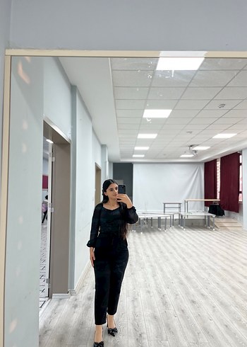 Fiyonklu Siyah  Topuklu Ayakkabı 38 numara ama 37 tam olur - Görsel 5