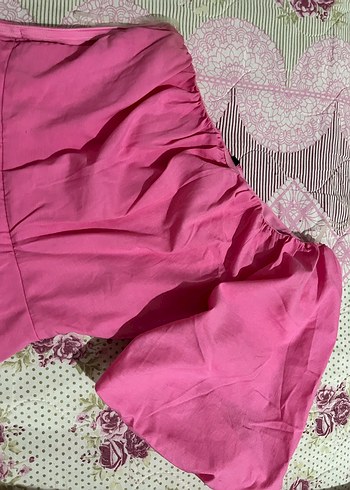 Pembe Mini Straplez Elbise - Görsel 3