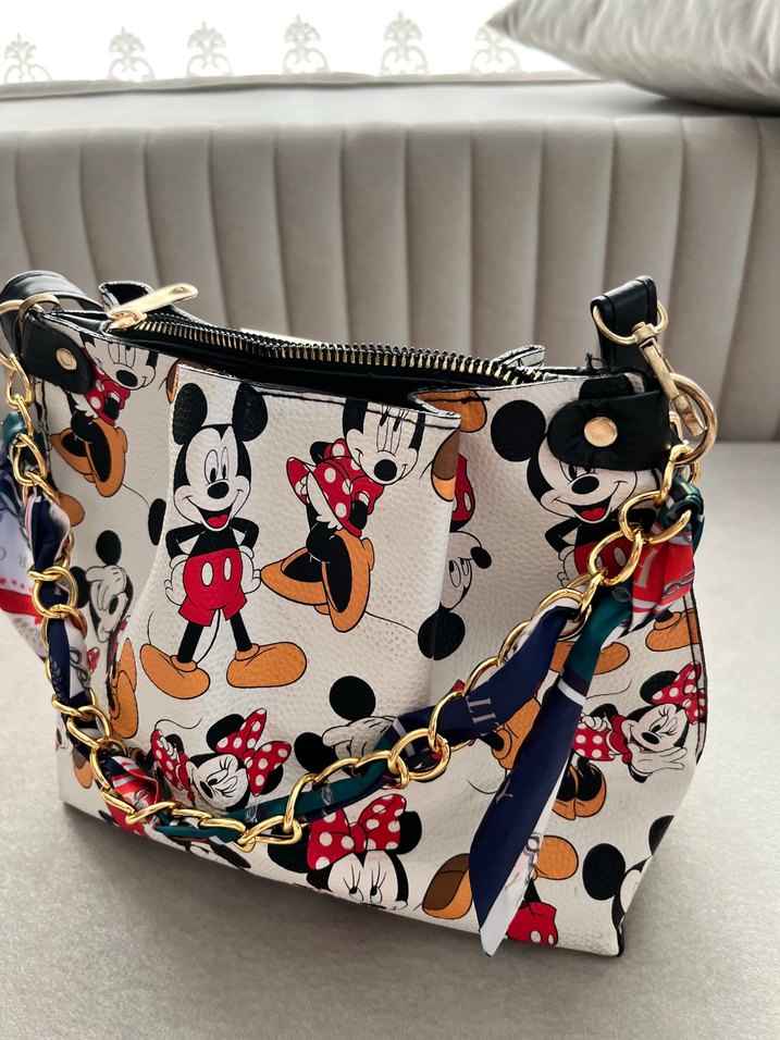 Renkli Zincirli Kadın Omuz Çantası - Görsel 2