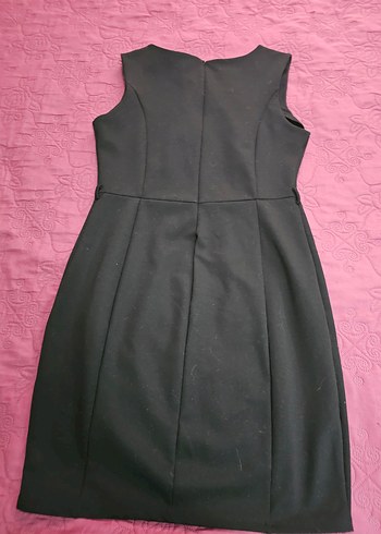 Kolsuz Siyah Midi Elbise - Görsel 2