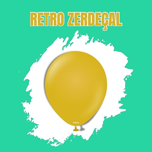 10 adet 12 inç retro zerdeçal balon