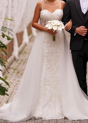 Balık&Helen 2li inci ve boncuk işlemeli gelinlik - Görsel 4