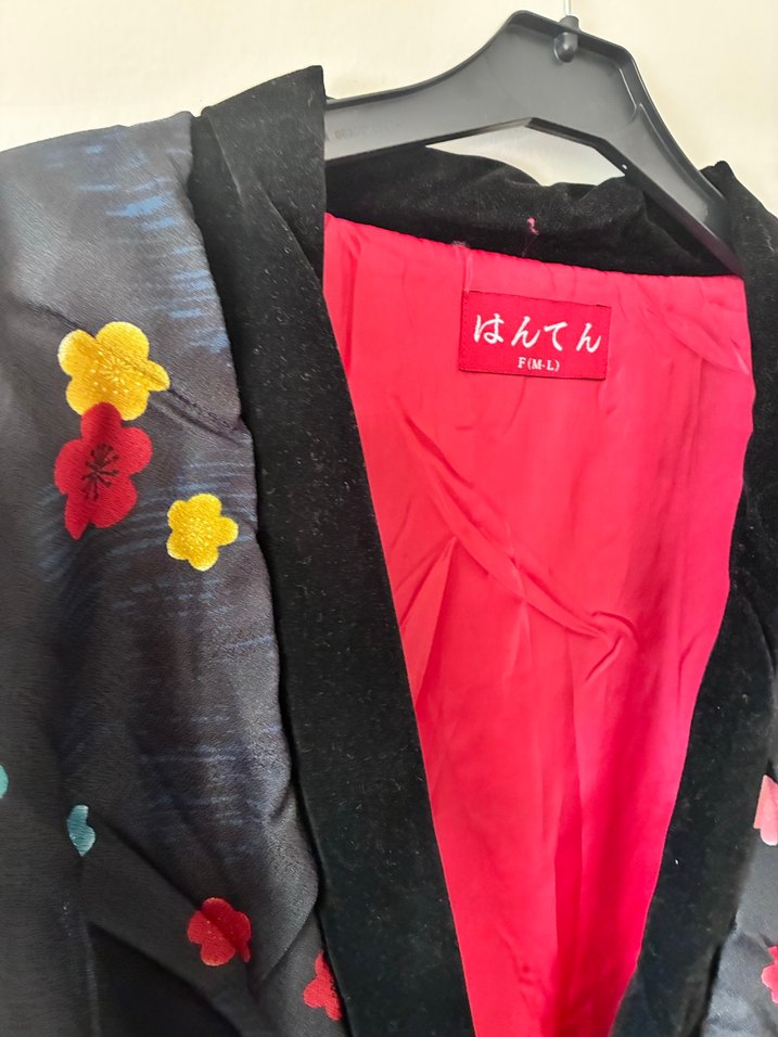 Çiçek Desenli Japon Kimono - Görsel 3