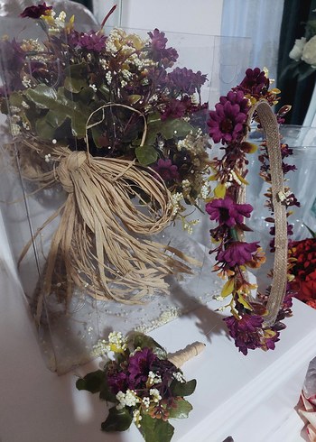 Renkli Mor Çiçekli gelin çiçeği - Görsel 2