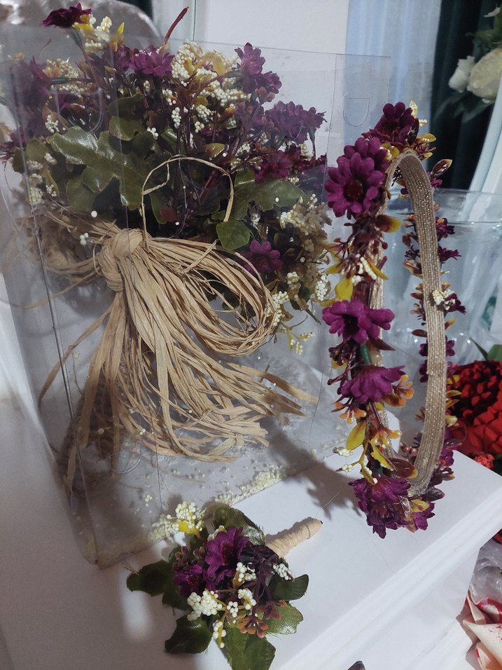 Renkli Mor Çiçekli gelin çiçeği - Görsel 2