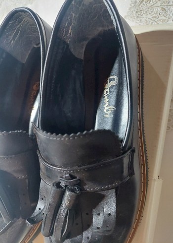 Siyah Deri Tokalı Loafer - Görsel 2