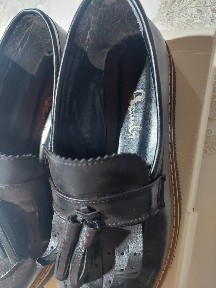 Siyah Deri Tokalı Loafer - Görsel 2