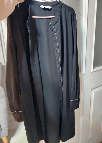 Düğmeli Siyah tunik - Görsel 4