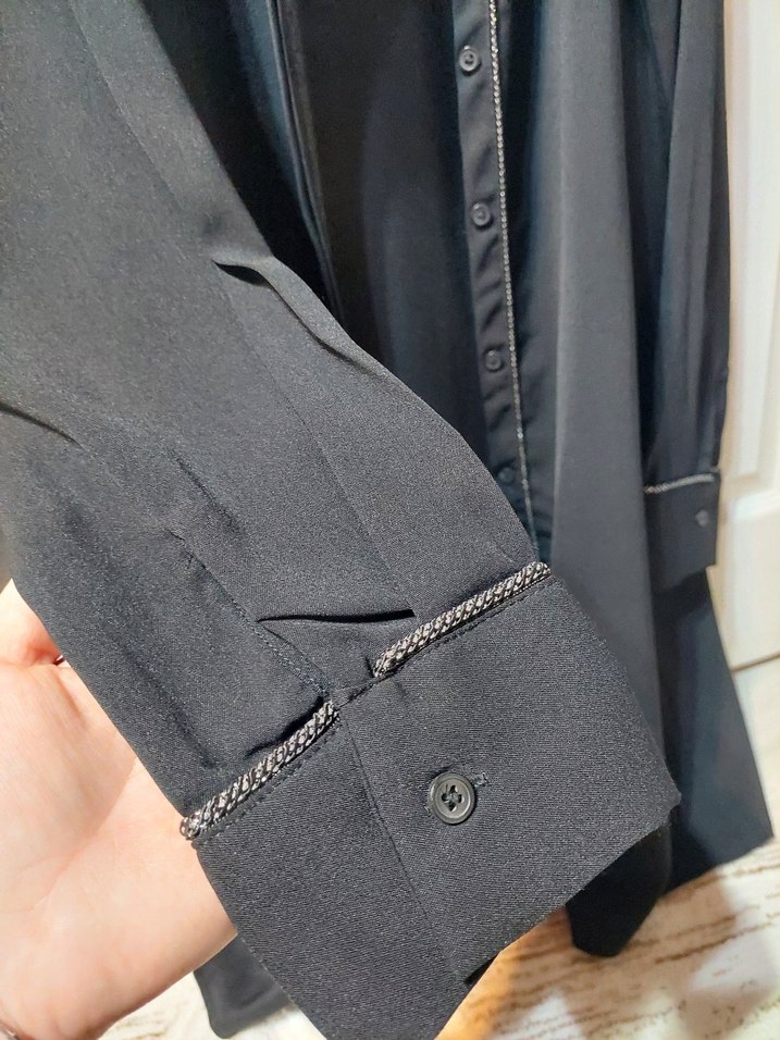 Düğmeli Siyah tunik - Görsel 2