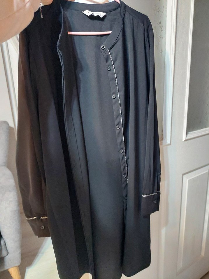 Düğmeli Siyah tunik - Görsel 4