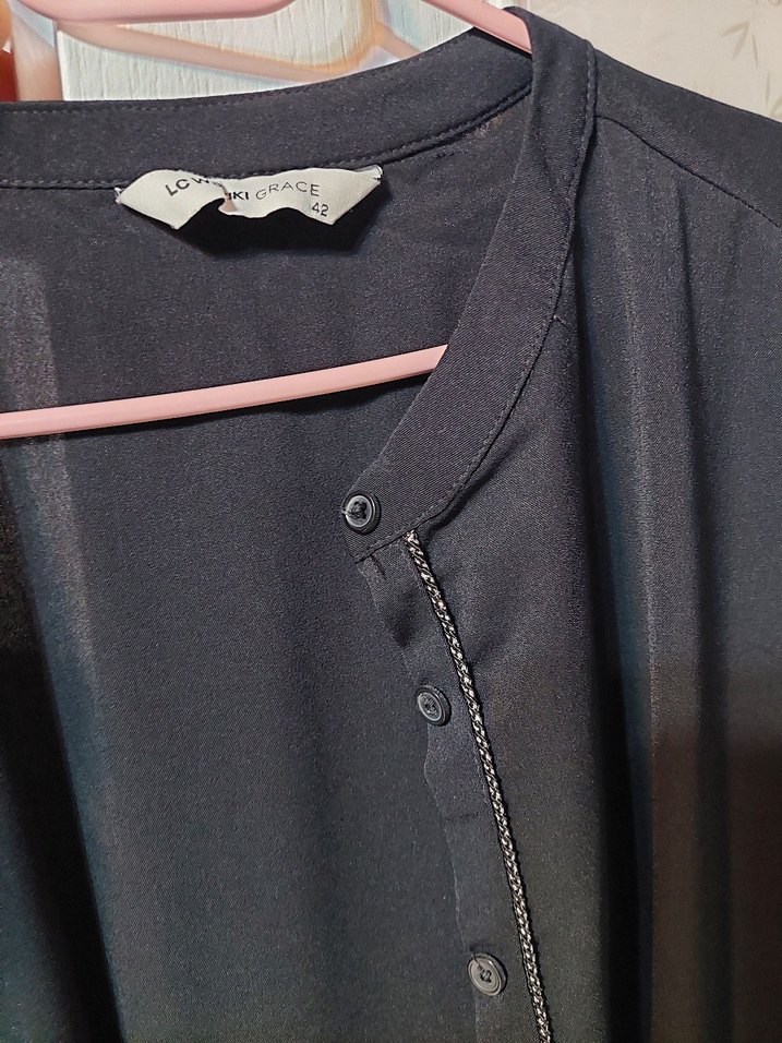 Düğmeli Siyah tunik - Görsel 3