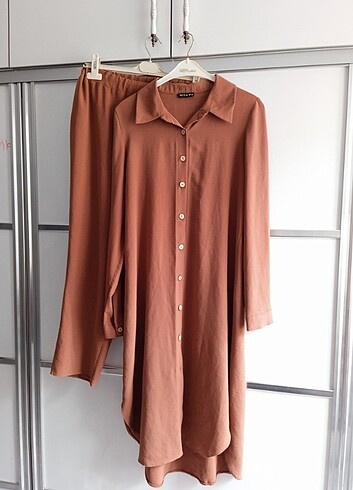 Tunik+ pantolon takım kiremit rengi 