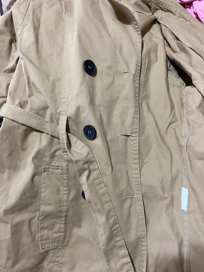 Bej Kemerli Midi Kadın Trençkot - Görsel 3