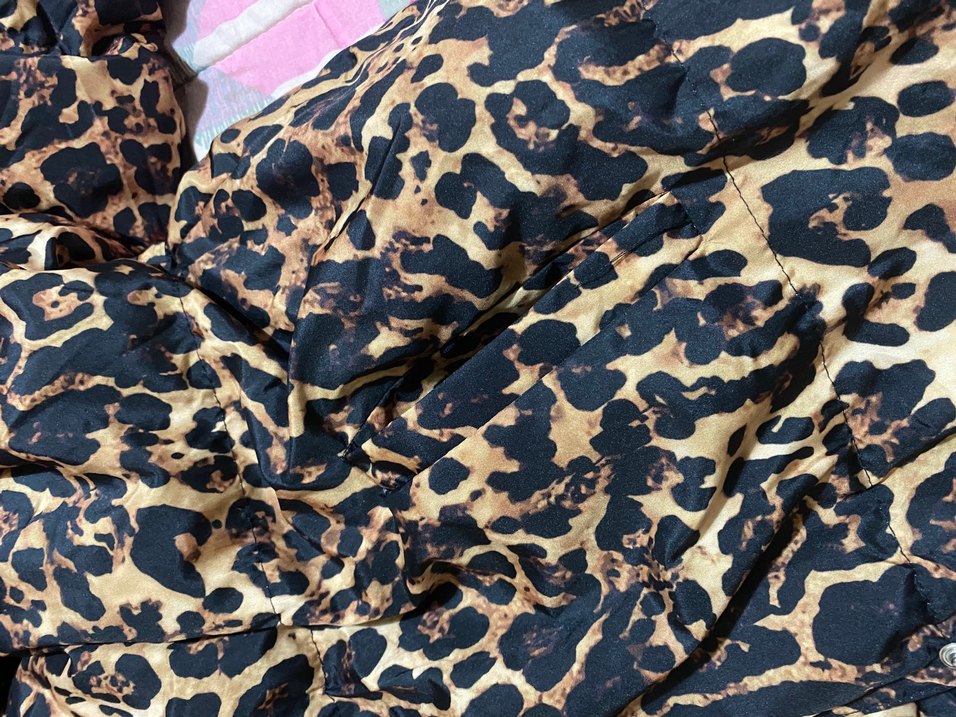 Leopar Desenli Uzun Kadın Mont - Görsel 2