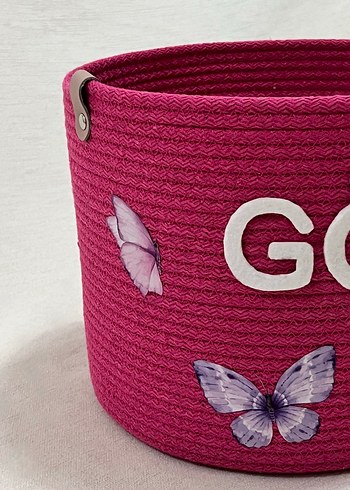 Pembe Renkli Çocuk Sepeti - Görsel 3