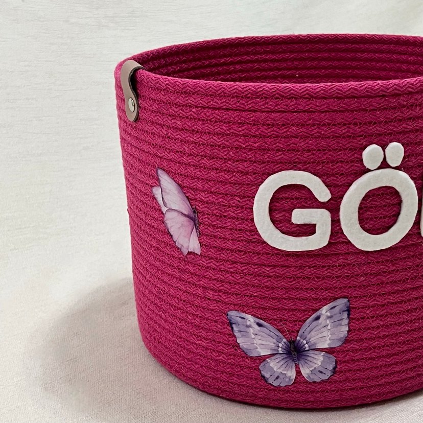 Pembe Renkli Çocuk Sepeti - Görsel 3
