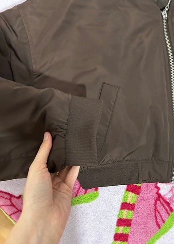 m Beden kahverengi Renk Kahverengi Fermuarlı Kadın Bomber Ceket