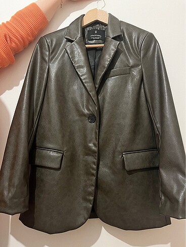 Stradivarius Stradivarius Deri Blazer Ceket