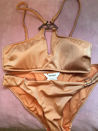 38 Beden Somon rengi bikini takımı