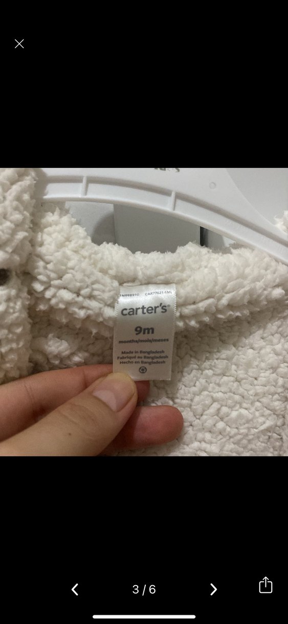 Carters içi tüylü mont / hırka - Görsel 3