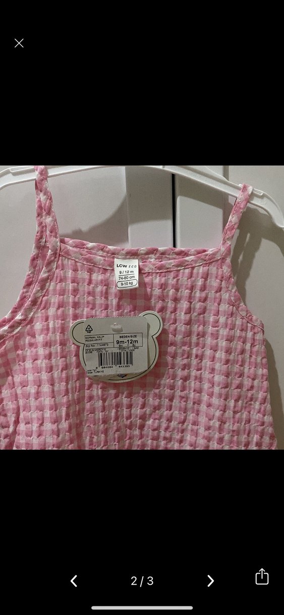 Lc Waikiki Kız Çocuk Pembe Askılı Elbise - Görsel 2