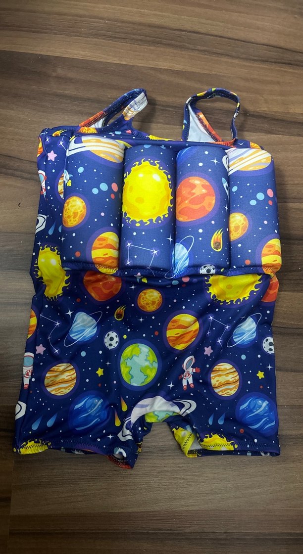 Renkli Uzay Desenli Çocuk Yüzme Yardımcısı - Görsel 3