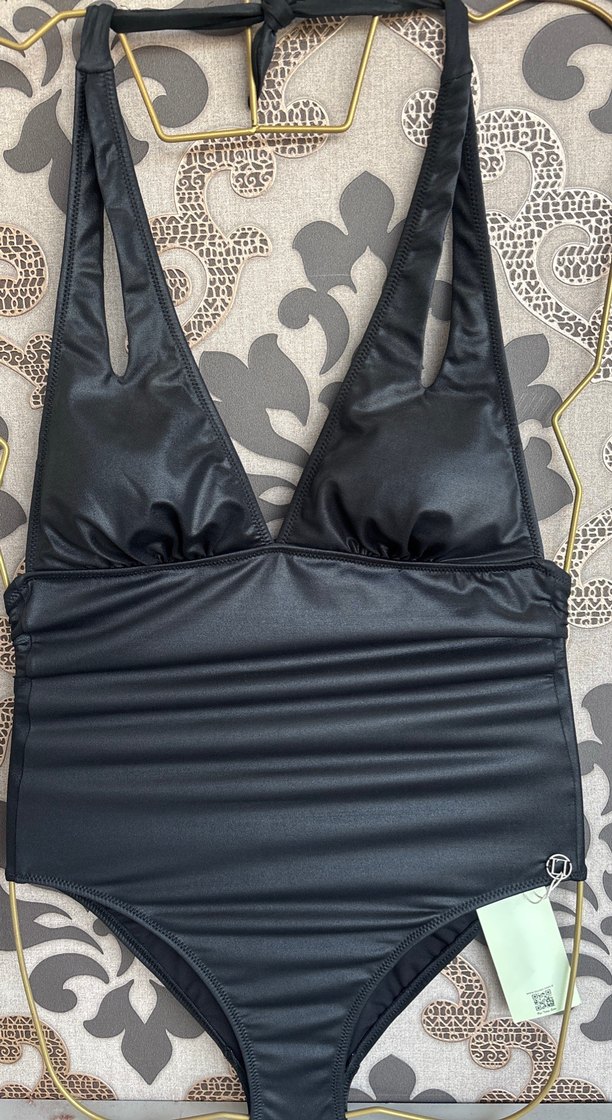 Siyah Strappy Kadın Mayo - Görsel 2