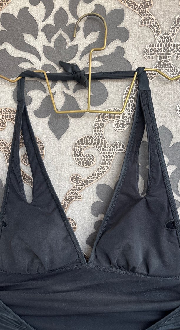 Siyah Strappy Kadın Mayo - Görsel 5