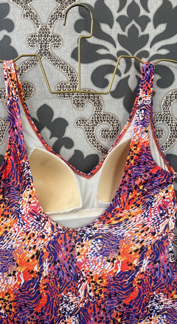 Renkli Tie-Dye Dantel Detaylı Kadın Mayo - Görsel 3