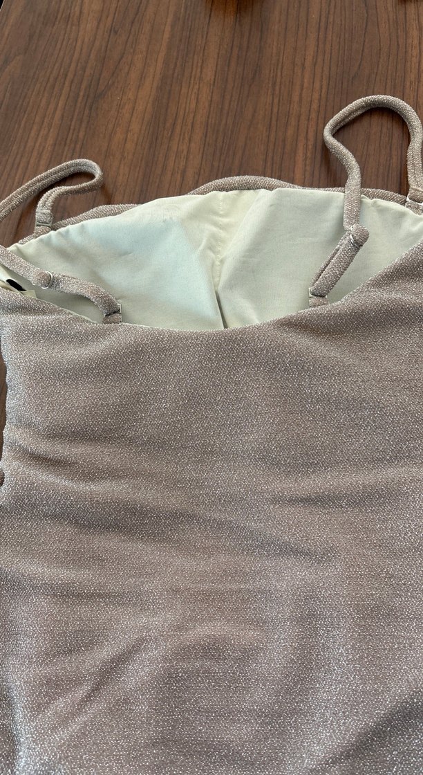 Bej Askılı Kadın Mayo - Görsel 3