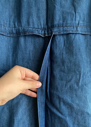 Allday marka kadın  tesettür Kot Elbise - Görsel 3