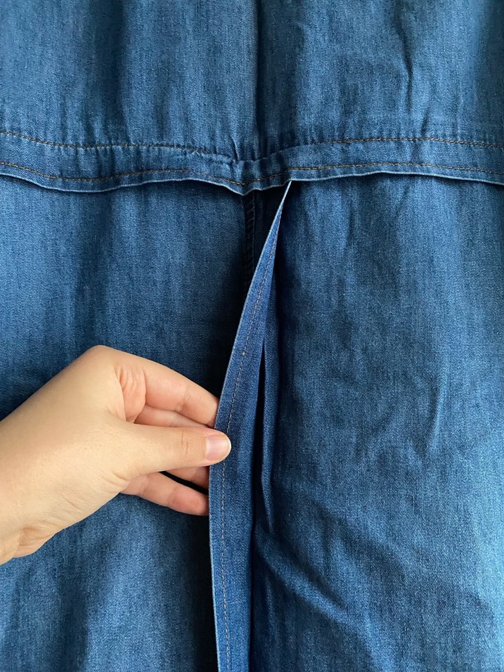 Allday marka kadın  tesettür Kot Elbise - Görsel 3