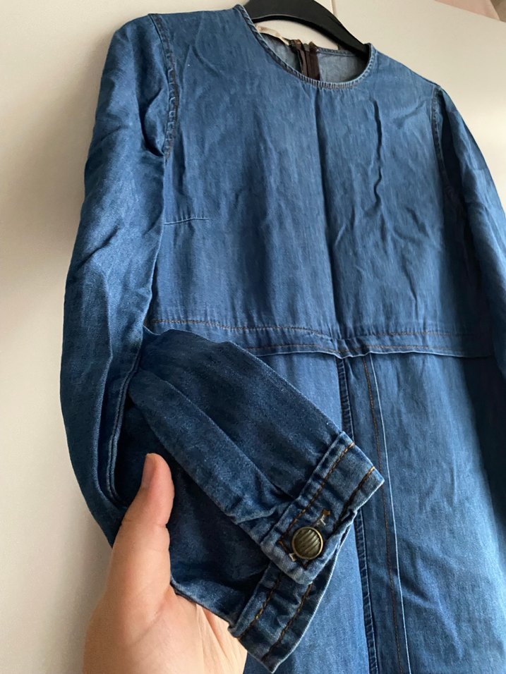 Allday marka kadın  tesettür Kot Elbise - Görsel 2