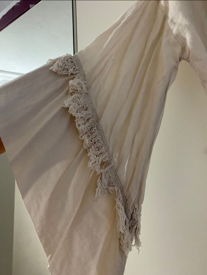 Trendyol Bej Püsküllü Uzun Kollu Kimono - Görsel 3