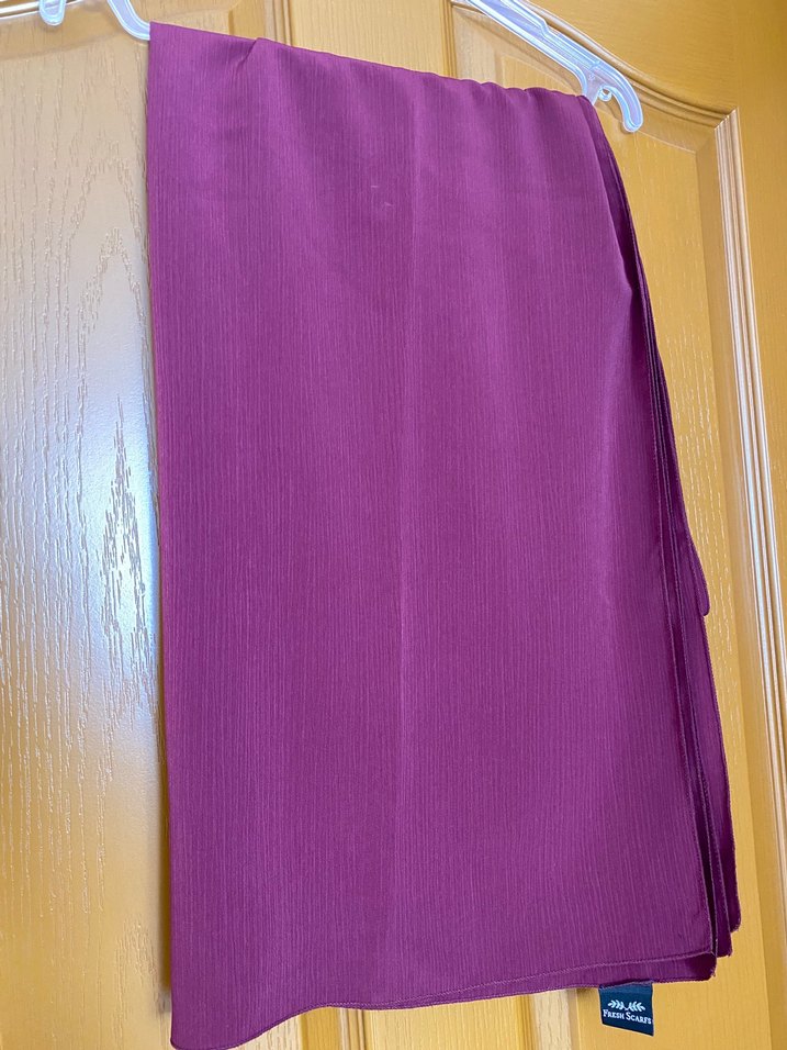 Freshscarf marka krinkıl serisi mor şal - Görsel 2