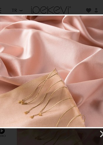 Ipekevi marka %100 ipek pudra şal - Görsel 2