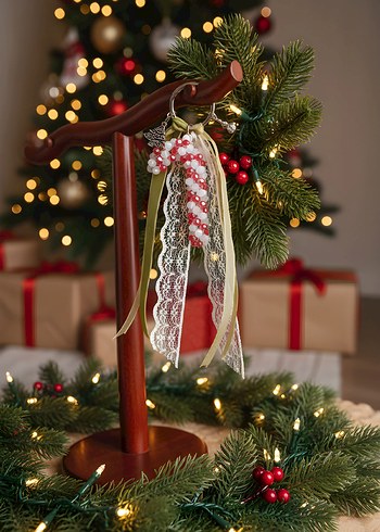 Baston şeker çanta charmı - Görsel 2