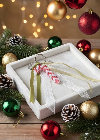 Baston şeker çanta charmı - Görsel 3