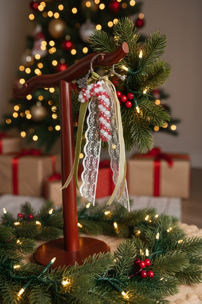 Baston şeker çanta charmı - Görsel 2