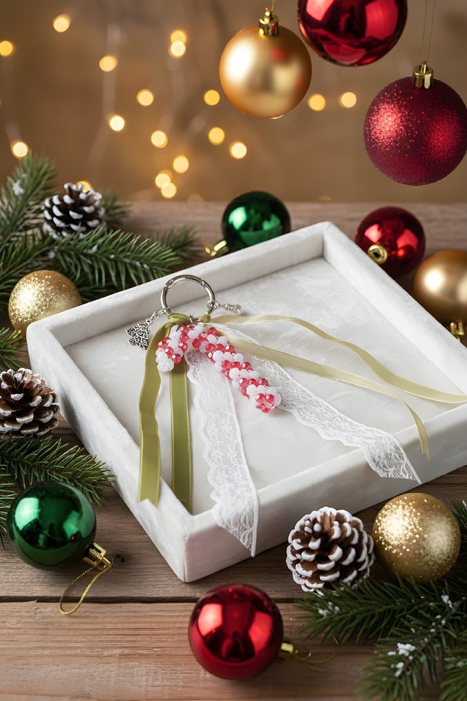 Baston şeker çanta charmı - Görsel 3