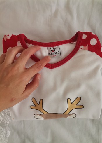 6 Yaş Beden beyaz Renk Kız Çocuk pijama