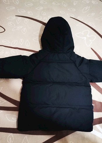 Kapüşonlu Siyah Erkek Çocuk Mont - Görsel 2