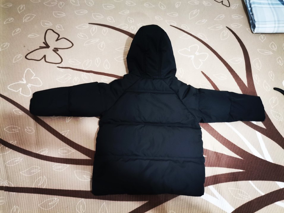 Kapüşonlu Siyah Erkek Çocuk Mont - Görsel 2