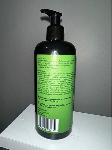 Diğer Rosemary Mint Strengthening Shampoo, Organic, 355 ml