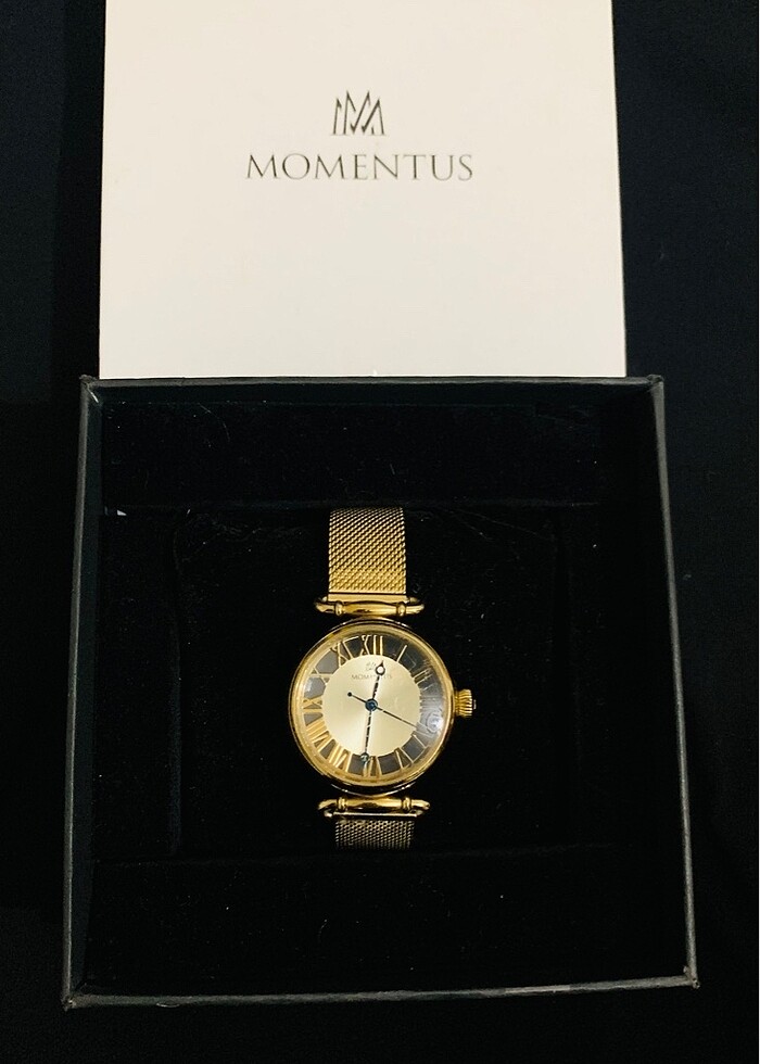Momentus Altın Renkli Klasik Kol Saati (Orijinal ? Kutulu) - Görsel 2