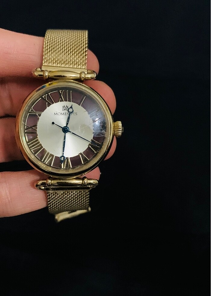 Momentus Altın Renkli Klasik Kol Saati (Orijinal ? Kutulu) - Görsel 3