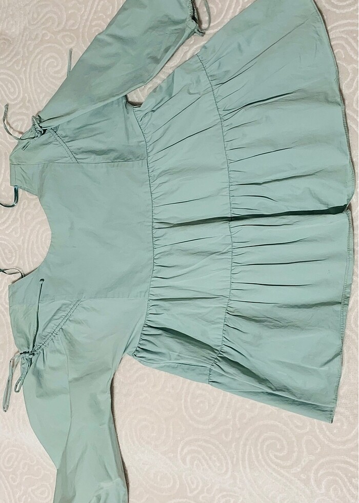 Zara Orijinal Bluz S Beden ? Mint Yeşili - Görsel 2