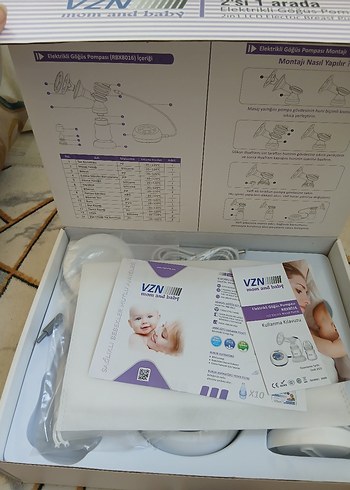 Beden Vzn Tekli Elektrikli Göğüs Süt Sağma Pompası Çift Biberon